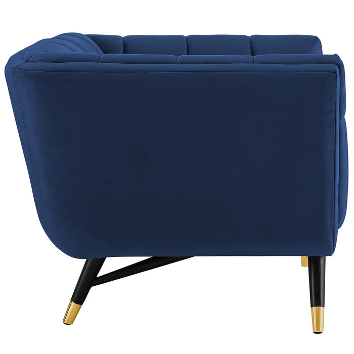 Adept Performance Velvet Armchair - Chic Mid-Century Modern Design with Plush Comfort & Style