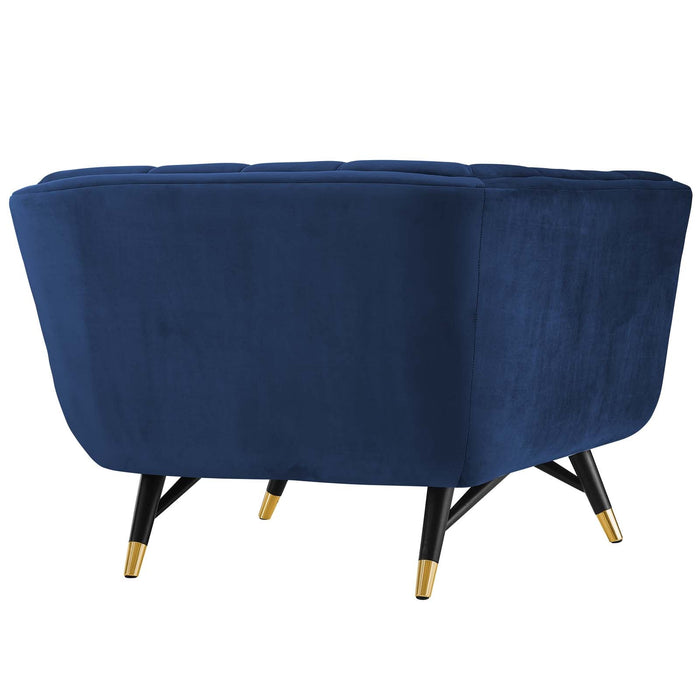 Adept Performance Velvet Armchair - Chic Mid-Century Modern Design with Plush Comfort & Style