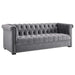 Modway Heritage Performance Velvet Sofa - Elegant Chesterfield Design, Stain-Resistant... Living Room Furniture - Side View