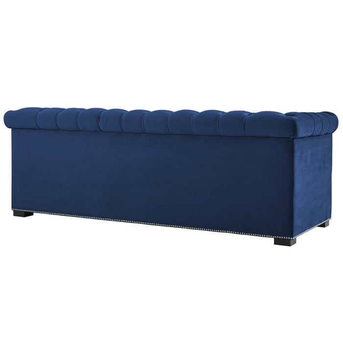 Modway Heritage Performance Velvet Sofa - Elegant Chesterfield Design, Stain-Resistant... Living Room Furniture - View 14