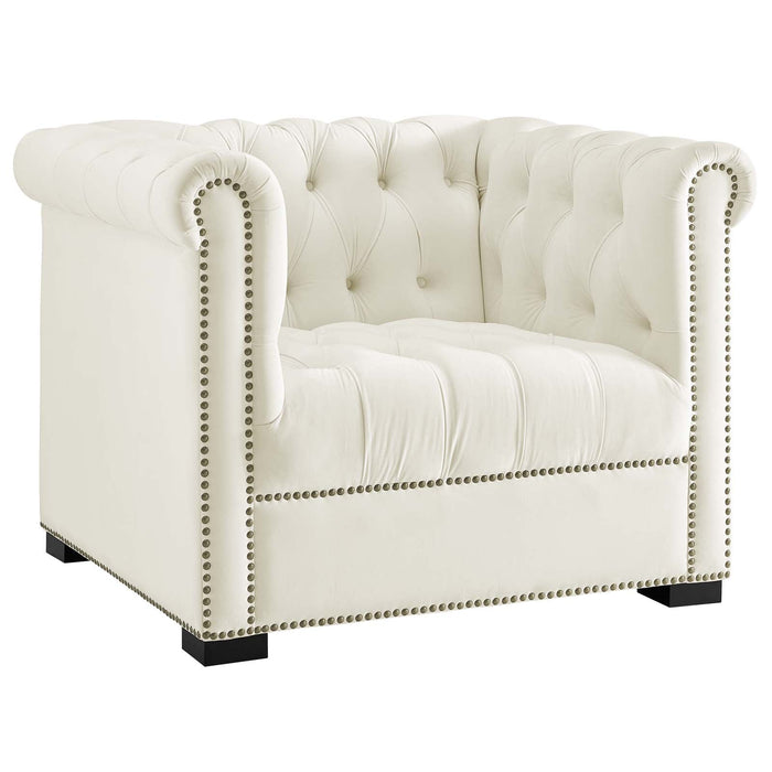 Modway Heritage Performance Velvet Armchair Living Room Furniture - View 15