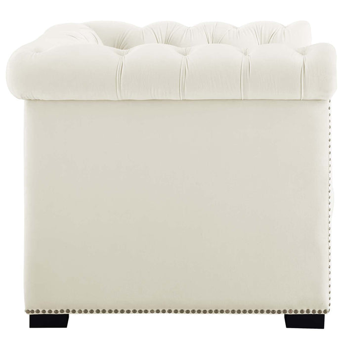 Modway Heritage Performance Velvet Armchair Living Room Furniture - Dimensions