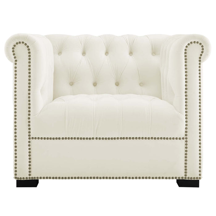 Modway Heritage Performance Velvet Armchair Living Room Furniture - Installation View