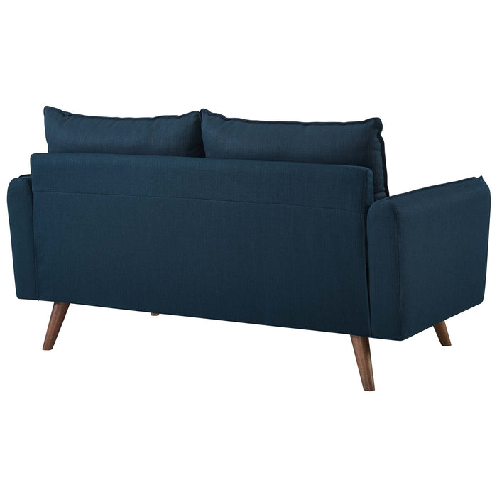 Revive Upholstered Fabric Loveseat - Stylish Comfort for Modern Living Spaces with Wood Legs