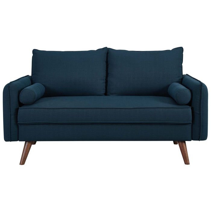 Revive Upholstered Fabric Loveseat - Stylish Comfort for Modern Living Spaces with Wood Legs