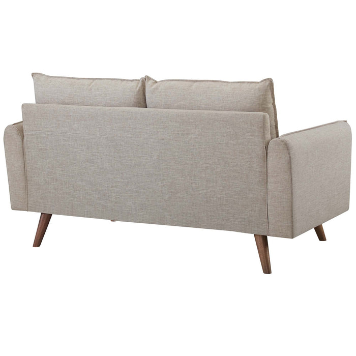Revive Upholstered Fabric Loveseat - Stylish Comfort for Modern Living Spaces with Wood Legs