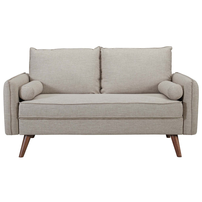 Revive Upholstered Fabric Loveseat - Stylish Comfort for Modern Living Spaces with Wood Legs