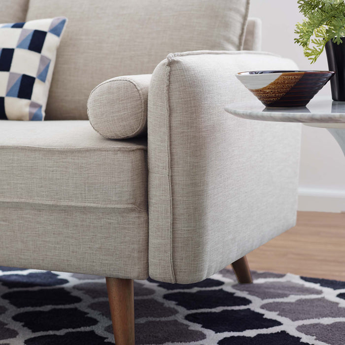 Revive Upholstered Fabric Loveseat - Stylish Comfort for Modern Living Spaces with Wood Legs