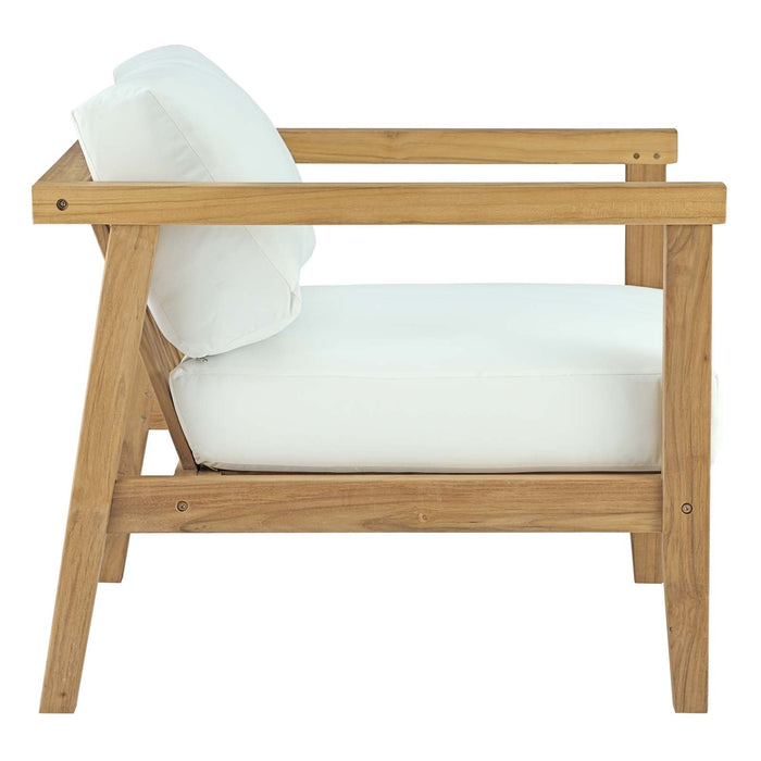 Bayport 4 Piece Outdoor Patio Teak Set outdoor patio furniture set angle view