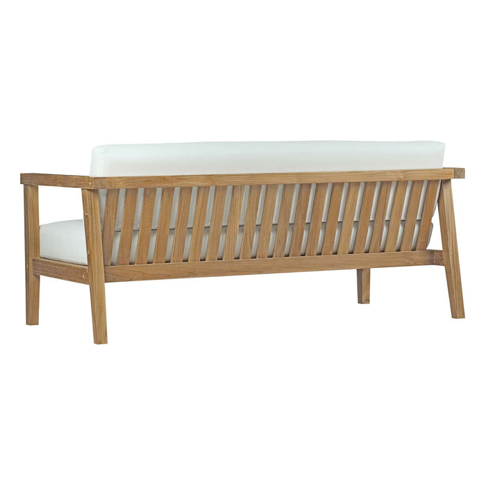 Bayport 4 Piece Outdoor Patio Teak Set outdoor patio furniture set back view