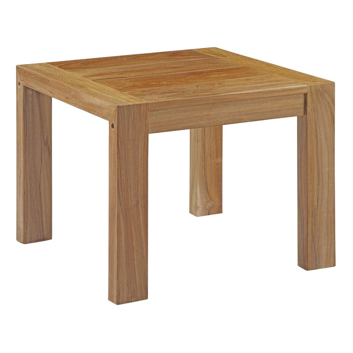 Upland 3 Piece Outdoor Patio Teak Set - in lifestyle setting