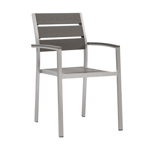 Shore Outdoor Patio Aluminum Dining Armchair - alternate angle view