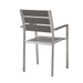 Shore Outdoor Patio Aluminum Dining Armchair - in lifestyle setting