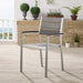 Shore Outdoor Patio Aluminum Dining Armchair - Modway \outdoor\dining chairs