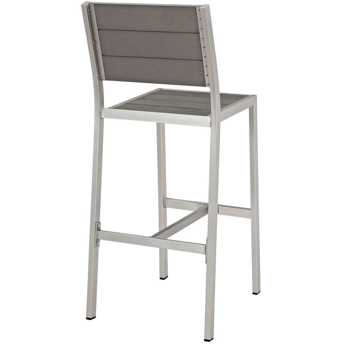 Shore 3 Piece Outdoor Patio Aluminum Pub Set - view 6