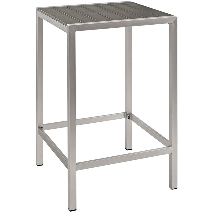 Shore 3 Piece Outdoor Patio Aluminum Pub Set - in lifestyle setting