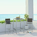 Shore 3 Piece Outdoor Patio Aluminum Pub Set - Modway \outdoor\dining sets