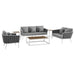 Stance 6 Piece Outdoor Aluminum Sectional Sofa Set by Modway - angle view