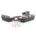 Stance 6 Piece Outdoor Aluminum Sectional Sofa Set by Modway - interior view