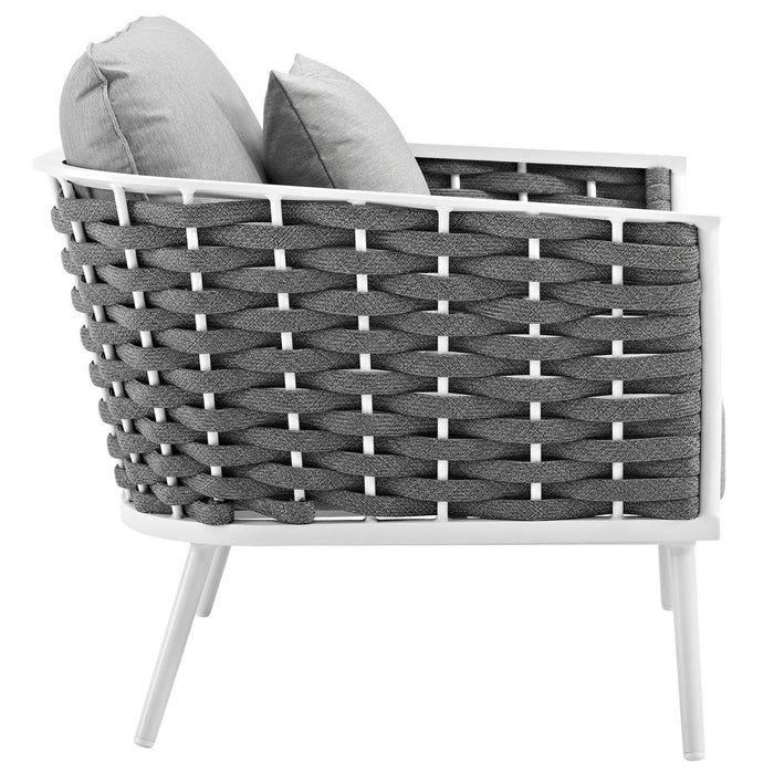 Stance 6 Piece Outdoor Aluminum Sectional Sofa Set by Modway - top view