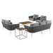 Stance 7 Piece Outdoor Aluminum Sectional Sofa Set by Modway - interior view
