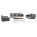 Stance 4 Piece Outdoor Aluminum Sectional Sofa Set by Modway - angle view