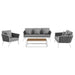 Stance 4 Piece Outdoor Aluminum Sectional Sofa Set by Modway - interior view