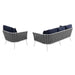 Stance 2 Piece Outdoor Patio Aluminum Sectional Sofa Set by Modway - view 16