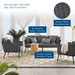 Stance 3 Piece Outdoor Patio Aluminum Sectional Sofa Set by Modway - view 30