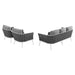 Stance 3 Piece Outdoor Patio Aluminum Sectional Sofa Set by Modway - view 17