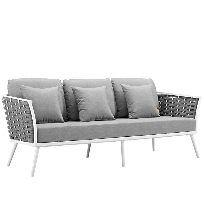 Stance 3 Piece Outdoor Patio Aluminum Sectional Sofa Set by Modway - accessory view