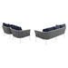 Stance 3 Piece Outdoor Patio Aluminum Sectional Sofa Set by Modway - view 25