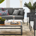 Stance 4 Piece Outdoor Patio Aluminum Sectional Sofa Set outdoor patio furniture set detail close-up