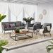 Stance 4 Piece Outdoor Patio Aluminum Sectional Sofa Set outdoor patio furniture set side view