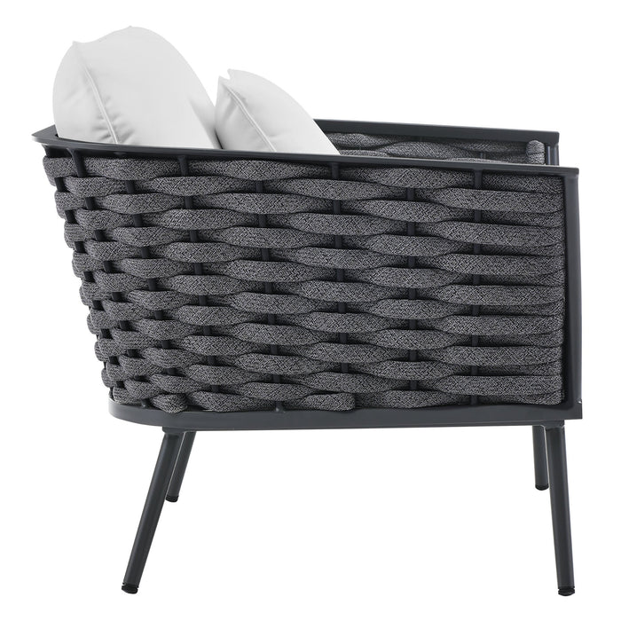 Stance 4 Piece Outdoor Patio Aluminum Sectional Sofa Set by Modway - feature highlight