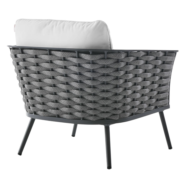 Stance 4 Piece Outdoor Patio Aluminum Sectional Sofa Set by Modway - interior view