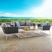 Stance 4 Piece Outdoor Patio Aluminum Sectional Sofa Set by Modway - installation view