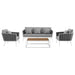 Stance 4 Piece Outdoor Patio Aluminum Sectional Sofa Set by Modway - view 22