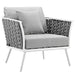 Stance 4 Piece Outdoor Patio Aluminum Sectional Sofa Set by Modway - view 17