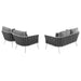 Stance 3 Piece Outdoor Aluminum Sectional Sofa Set by Modway - feature highlight