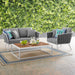 Stance 3 Piece Outdoor Aluminum Sectional Sofa Set by Modway - front view