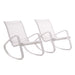 Modway Traveler Rocking Lounge Chair Outdoor Patio Mesh Sling Set of 2 Living Room Furniture - View 11