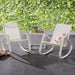 Modway Traveler Rocking Lounge Chair Outdoor Patio Mesh Sling Set of 2 Living Room Furniture - Dimensions