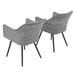 Endeavor Dining Armchair Outdoor Patio Wicker Rattan Set of 2 - view 5