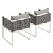 Stance Dining Armchair Outdoor Patio Aluminum Set of 2 - view 5