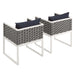 Stance Dining Armchair Outdoor Patio Aluminum Set of 2 - view 11