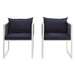 Stance Dining Armchair Outdoor Patio Aluminum Set of 2 - view 12