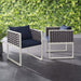 Stance Dining Armchair Outdoor Patio Aluminum Set of 2 - view 7