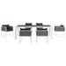 Modway Stance 7 Piece Outdoor Patio Aluminum Dining Set - View 14