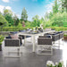 Modway Stance 9 Piece Outdoor Patio Aluminum Dining Set - Installation View